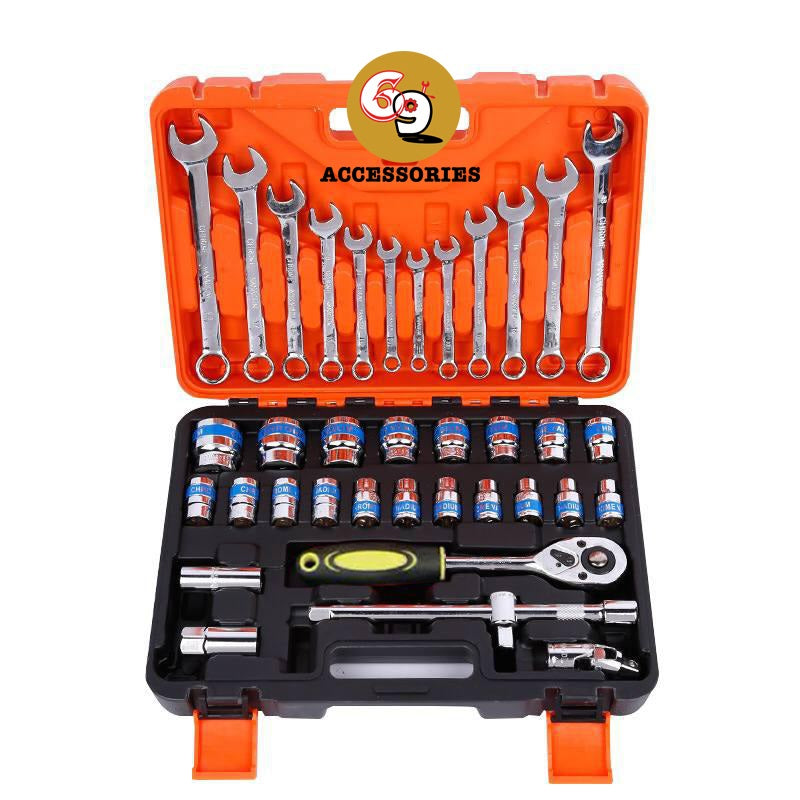 37pcs 1/2" automotive tools Combined box spanner socket set