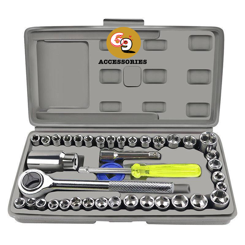 40 pcs Combination Socket Wrench Set