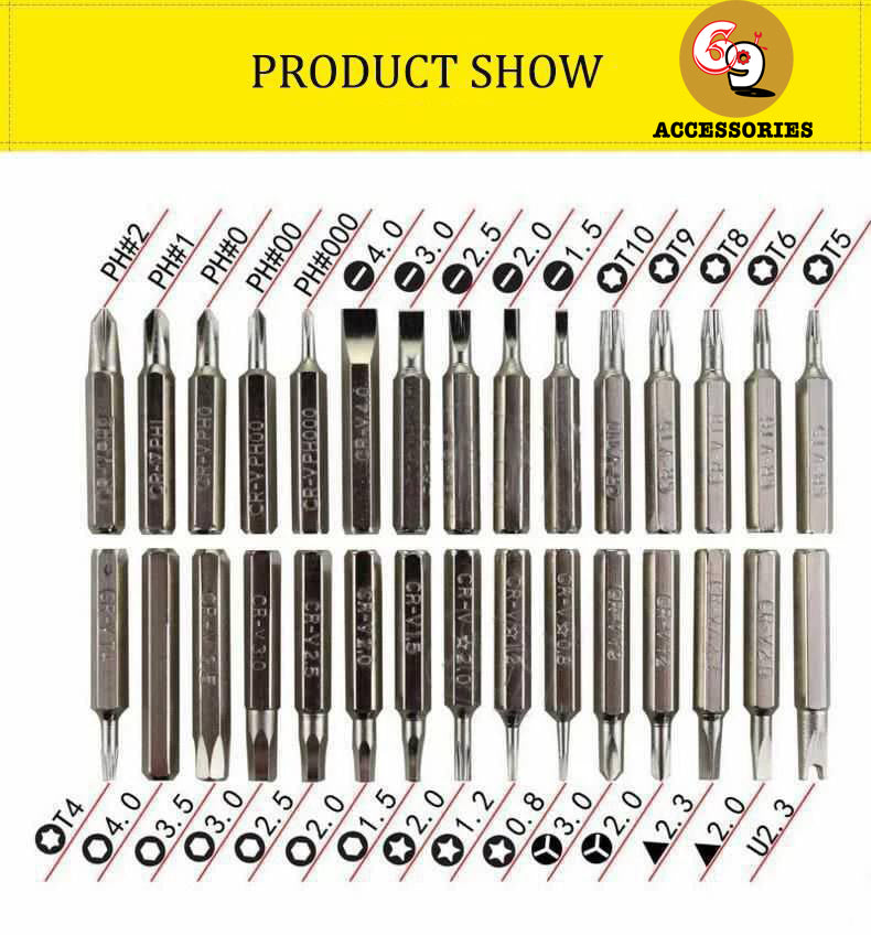 32 in 1 Precision Interchangeable Magnetic Screwdriver Set Mini Screwdriver Bits Repair Tools Kit Set