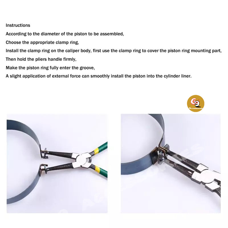 14Rings Piston Ring Compressor
Plier Clamp Remover Assembly
Engine Tool Cylinder Installer
Ratchet Pliers 62-140mm