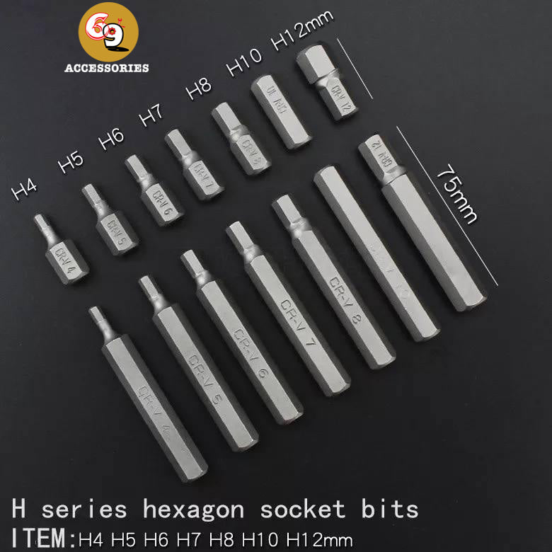 40PCS 1/2" 3/8" Portable Drive Nut Driver Bit Set
CR-V Chorme Vanadium Steel Hex Head Socket Screw Bit Kit