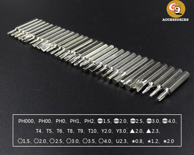 32 in 1 Precision Interchangeable Magnetic Screwdriver Set Mini Screwdriver Bits Repair Tools Kit Set