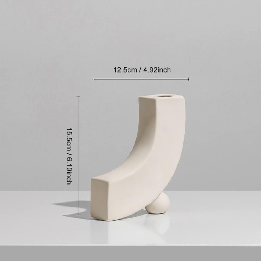 ceramic vase j-shape
