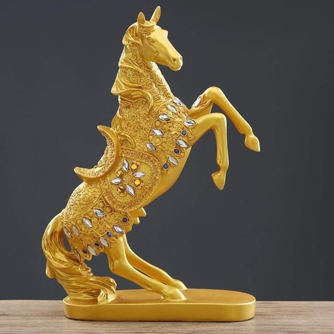 Golden horse stand
