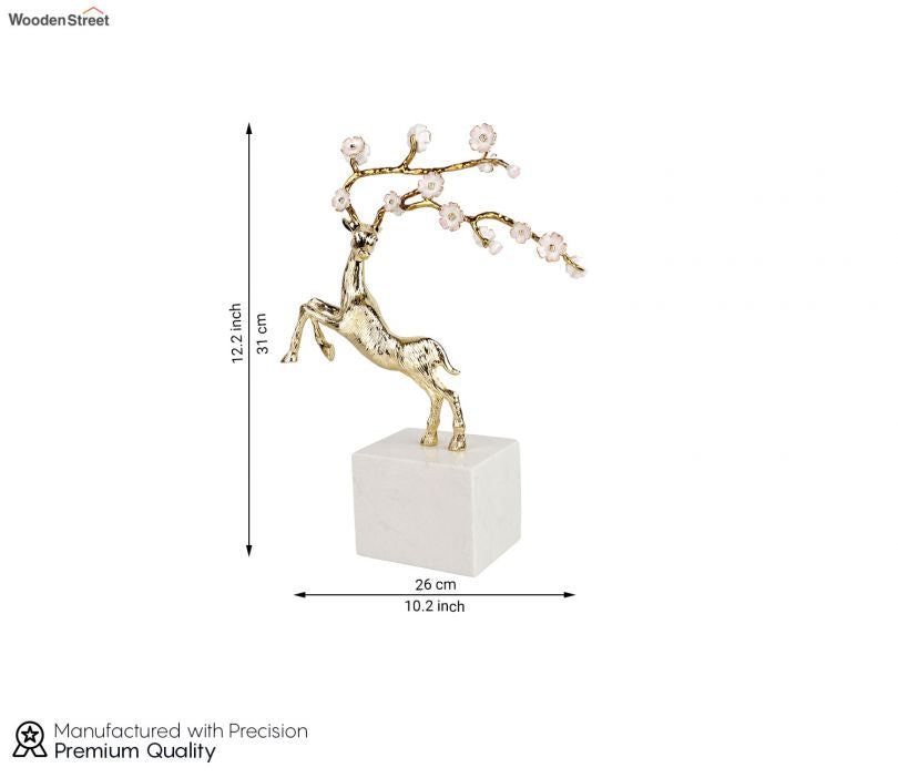Deer Sculpture Alloy Ornament (L)
