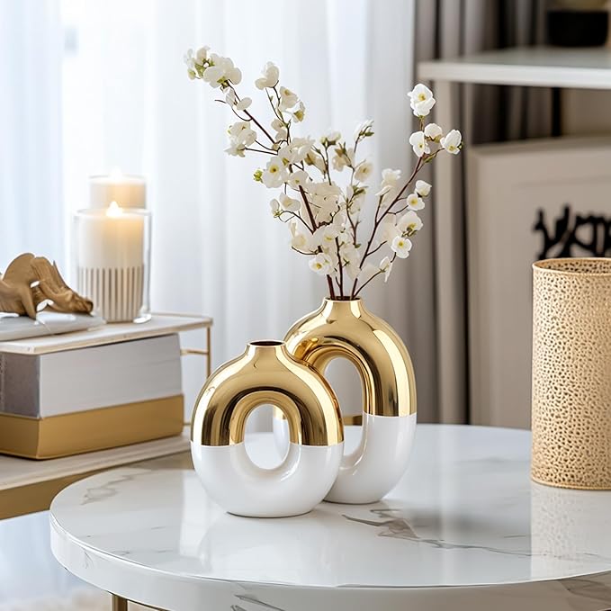 White and Gold Vase(S)