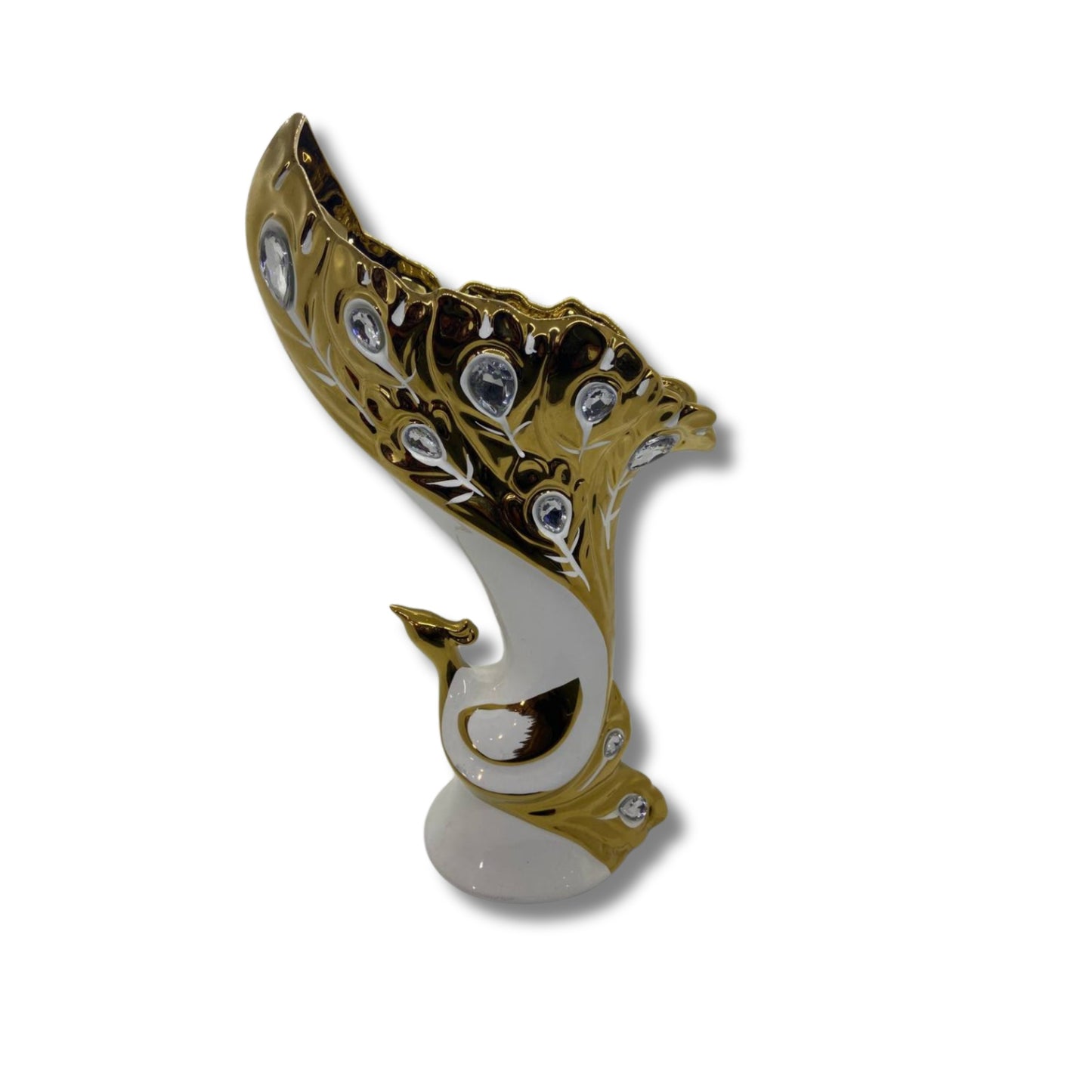 Gold and white Vase