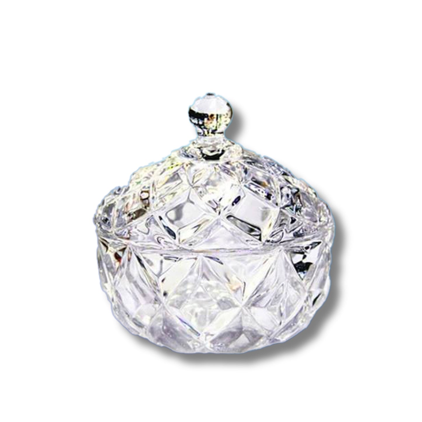 Glass sugar bowl