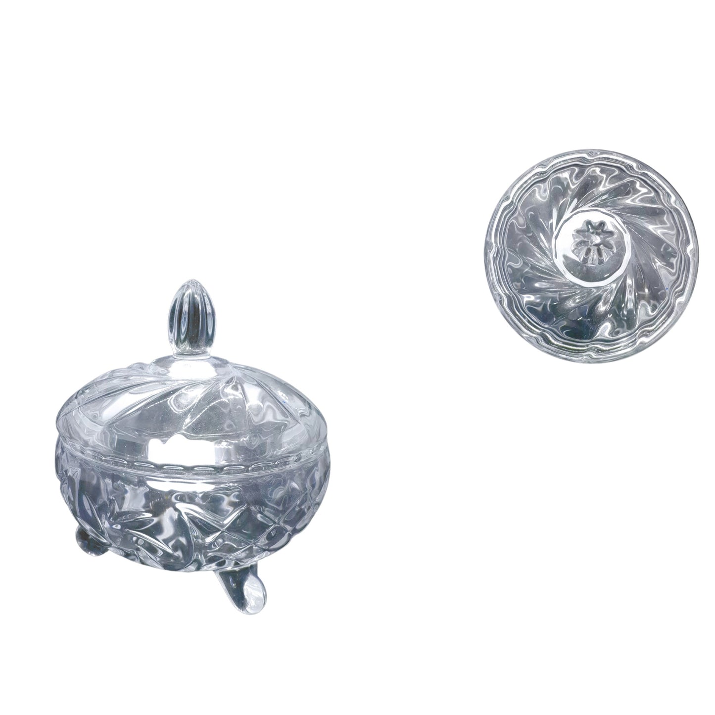 Glass sugar bowl