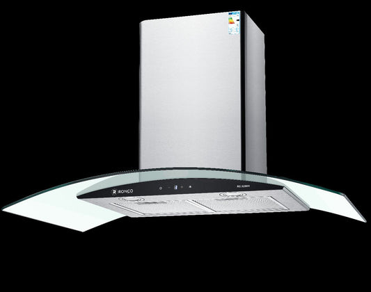 glass canopy range hood