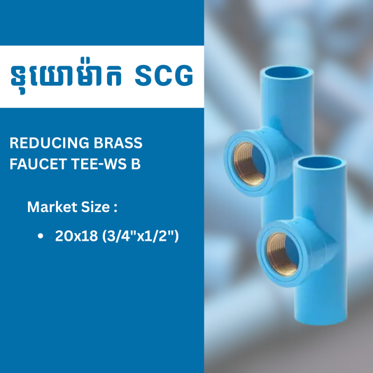 REDUCING BRASS FAUCET TEE-WS B