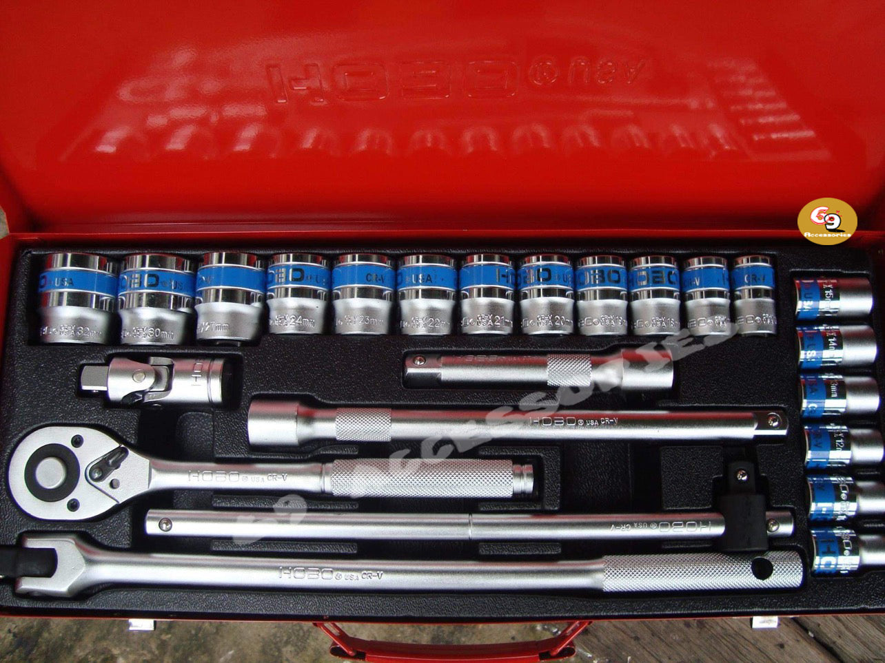 Auto Repair Tool Mechanical
  Maintenance Combination
  10-32mm24 Piece Socket Wrench 
 Hexagon Socket