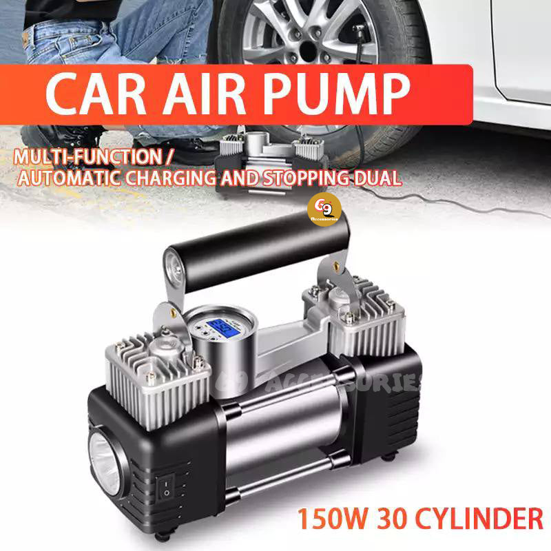 Digital Pressure Preset 12v Air
  Compressor Car Tyre Inflator
  Double Cylinder Metal Car Tire
  Inflator High Pressure Air Pump