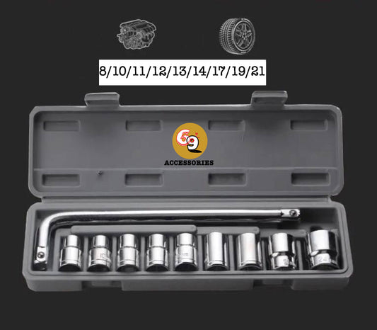 10pcs low carbon steel tool 
 kit with case