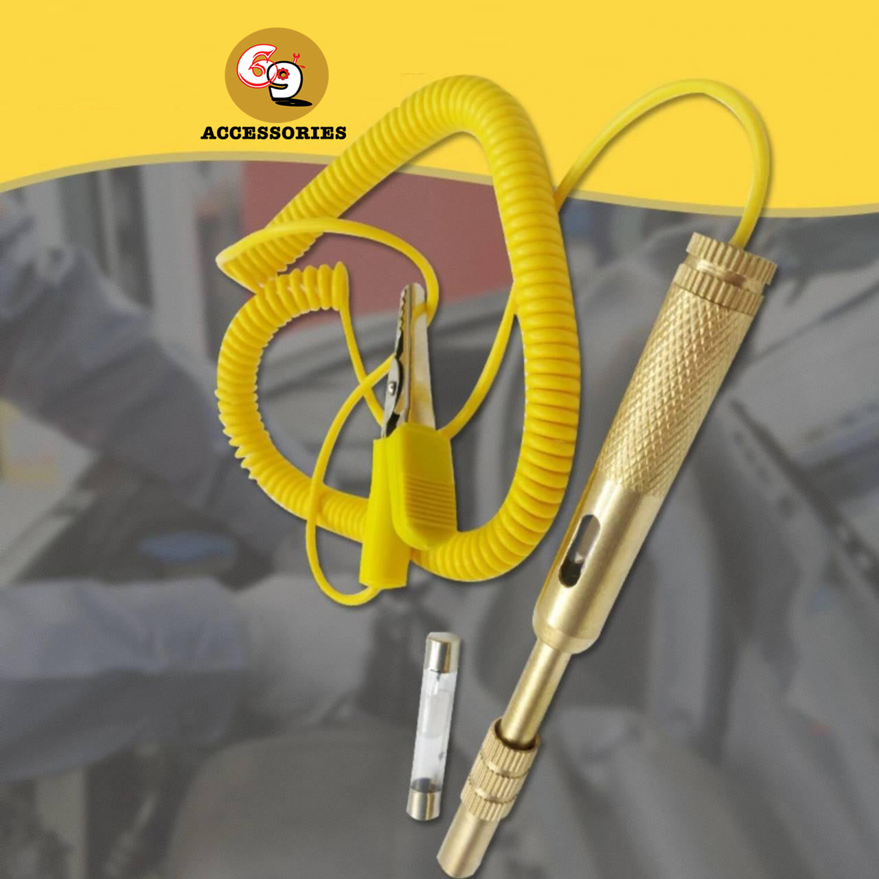 6V-24V Car Circuit Tester Probe Light System Test Probe Lamp Auto Light Lamp Voltage Test Pen Detector Copper