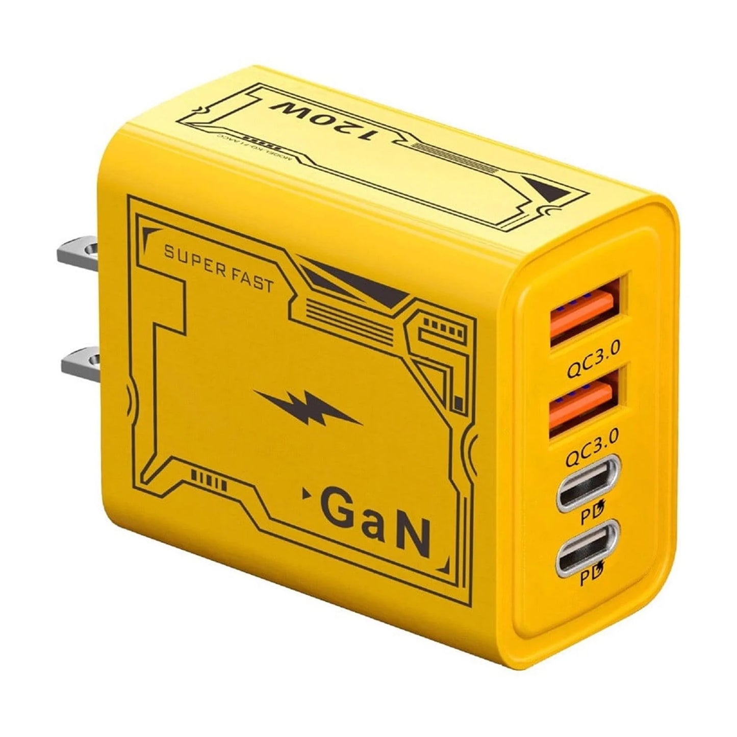 120W Super fast charger dual USB + dual PD