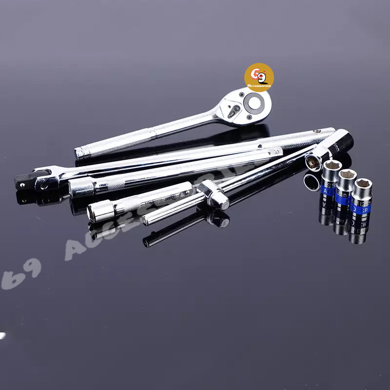 Auto Repair Tool Mechanical
  Maintenance Combination
  10-32mm24 Piece Socket Wrench 
 Hexagon Socket