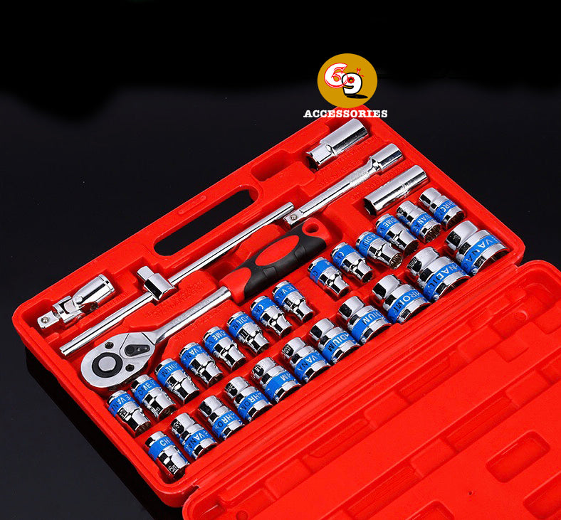 32 pcs Sockets Set Ratched Wrench Hand Tool Set