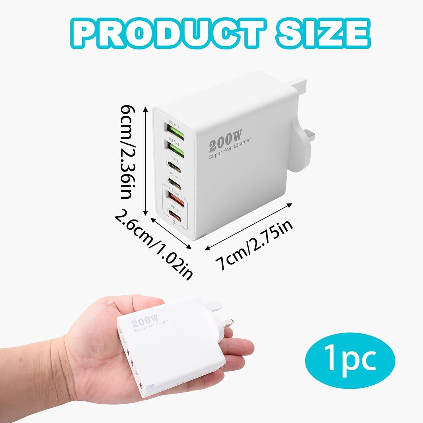 6-hole charging head