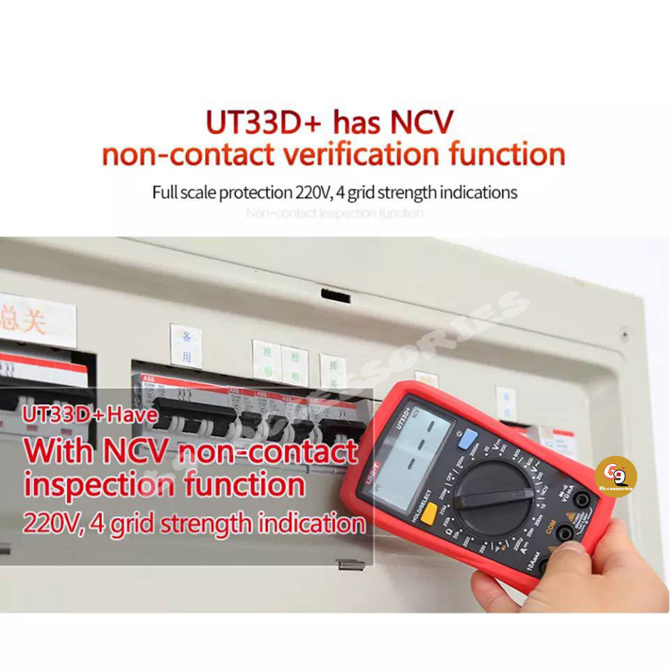 UNI-T UT33D+ Palm Size digital Multimeter With Capacitance/NCV/Diode test/Continuity buzzer
