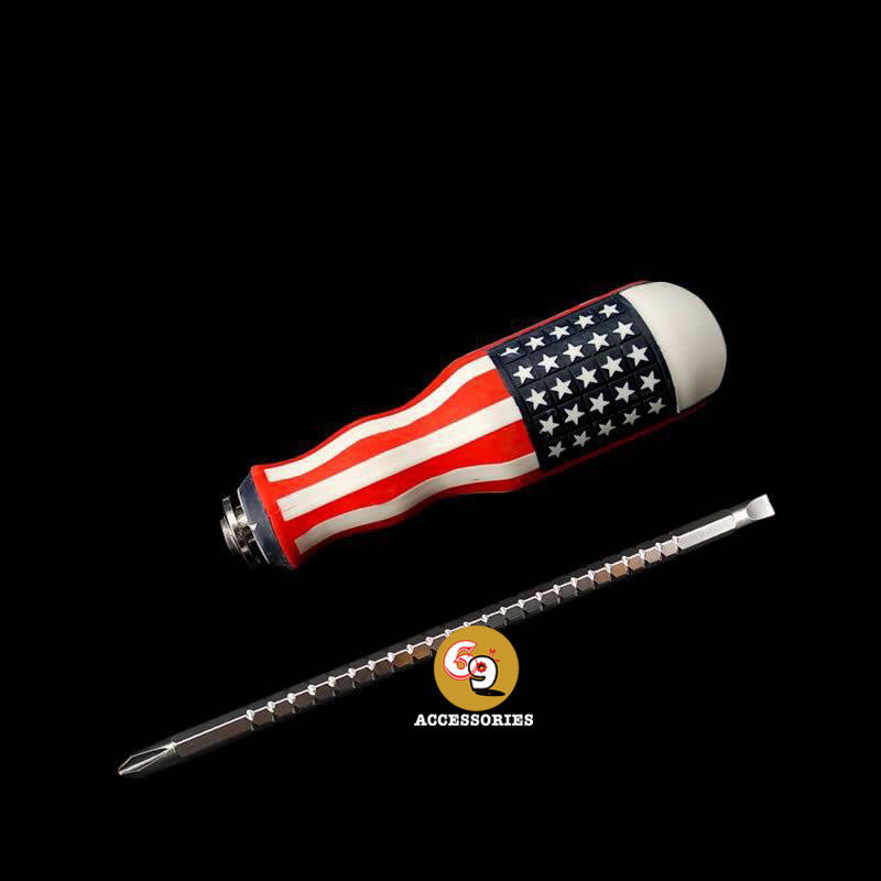 The American flag 6" with magnetic screwdriver tools for two purpose use