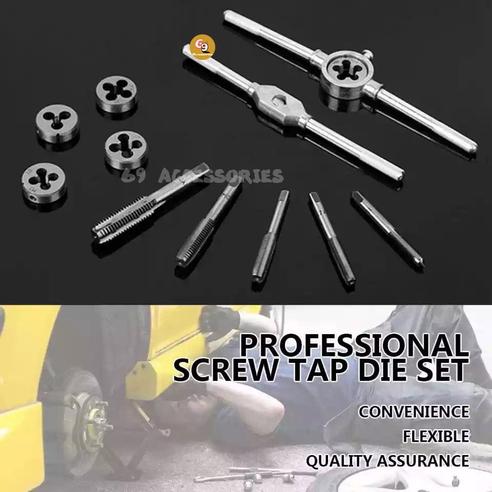 40pcs/set Metricing Tap Wrench
  Tip and Die Pro Set M3-M12 Screw
  Thread Metric Plugs Taps Nut
  Bolt Alloy Metal Hand Tools