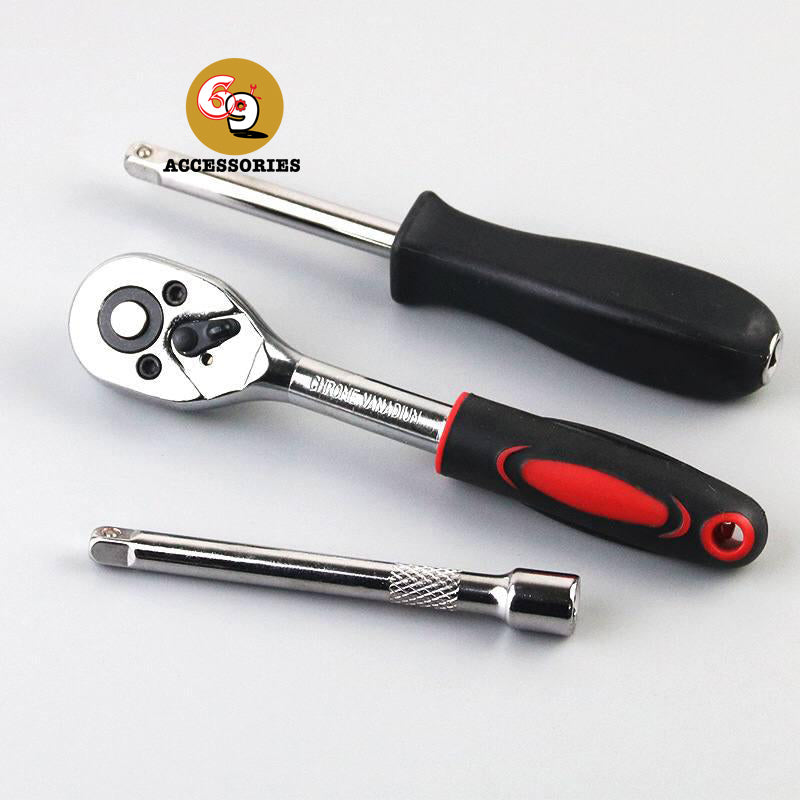 46 pcs Sockets Set Ratched Wrench Hand Tool Set