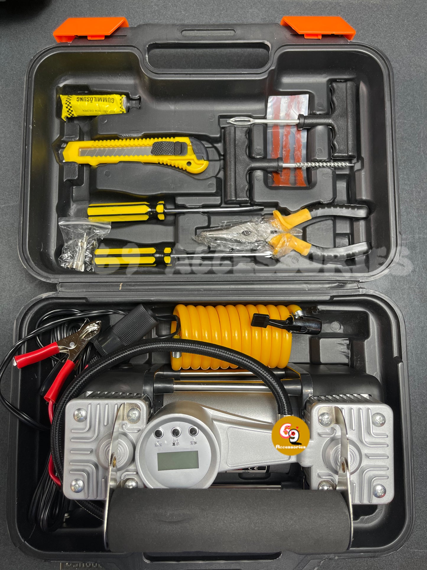 Digital Pressure Preset 12v Air
  Compressor Car Tyre Inflator
  Double Cylinder Metal Car Tire
  Inflator High Pressure Air Pump