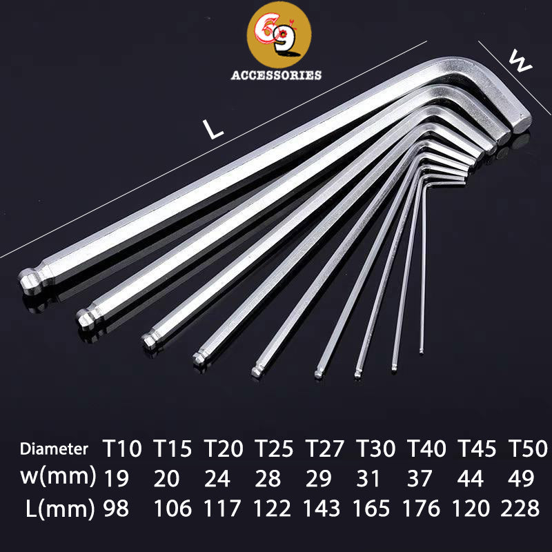 9pcs Folding holder Hex Key Set/Allen Key/Wrench Tool