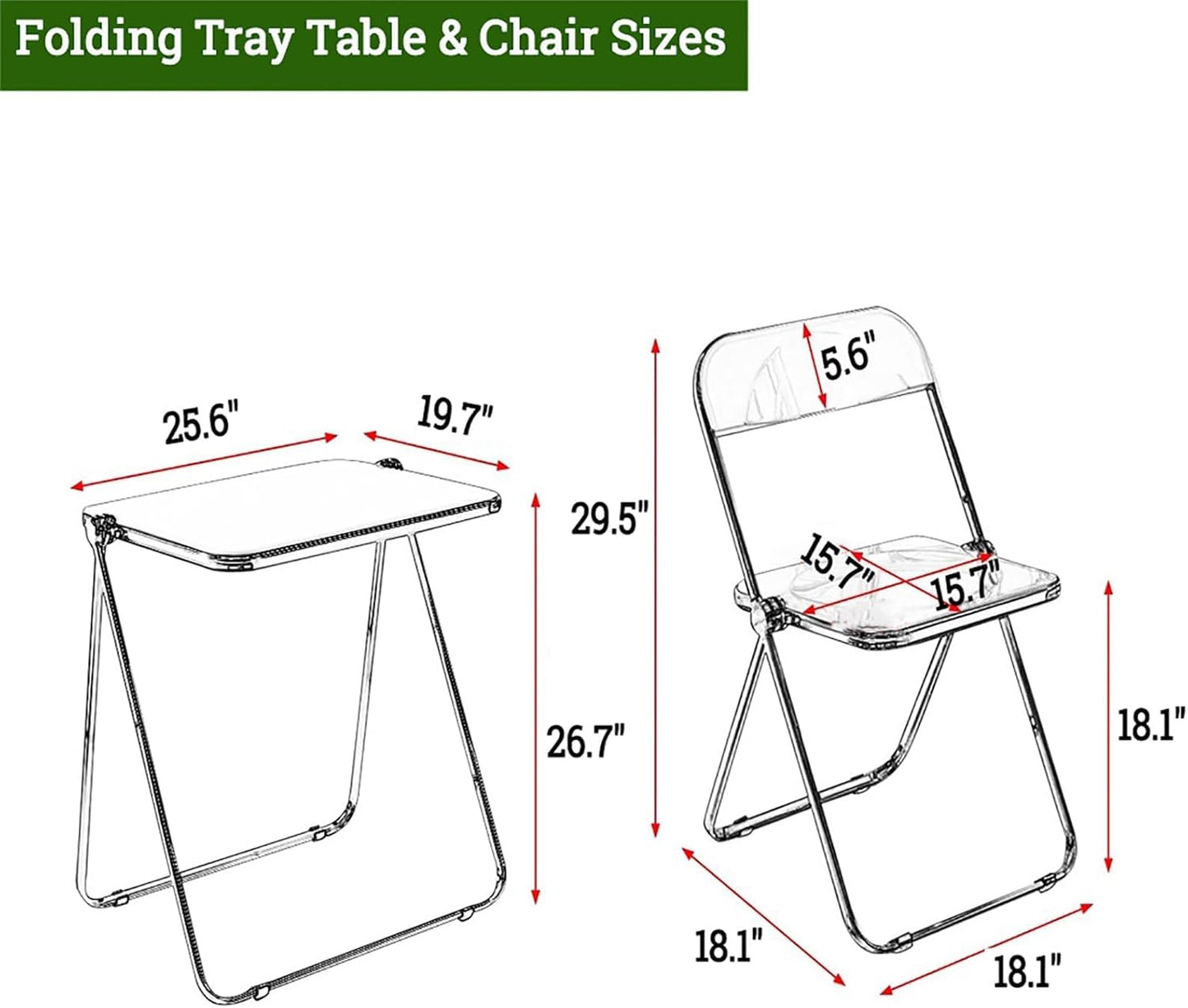 Folding desk set