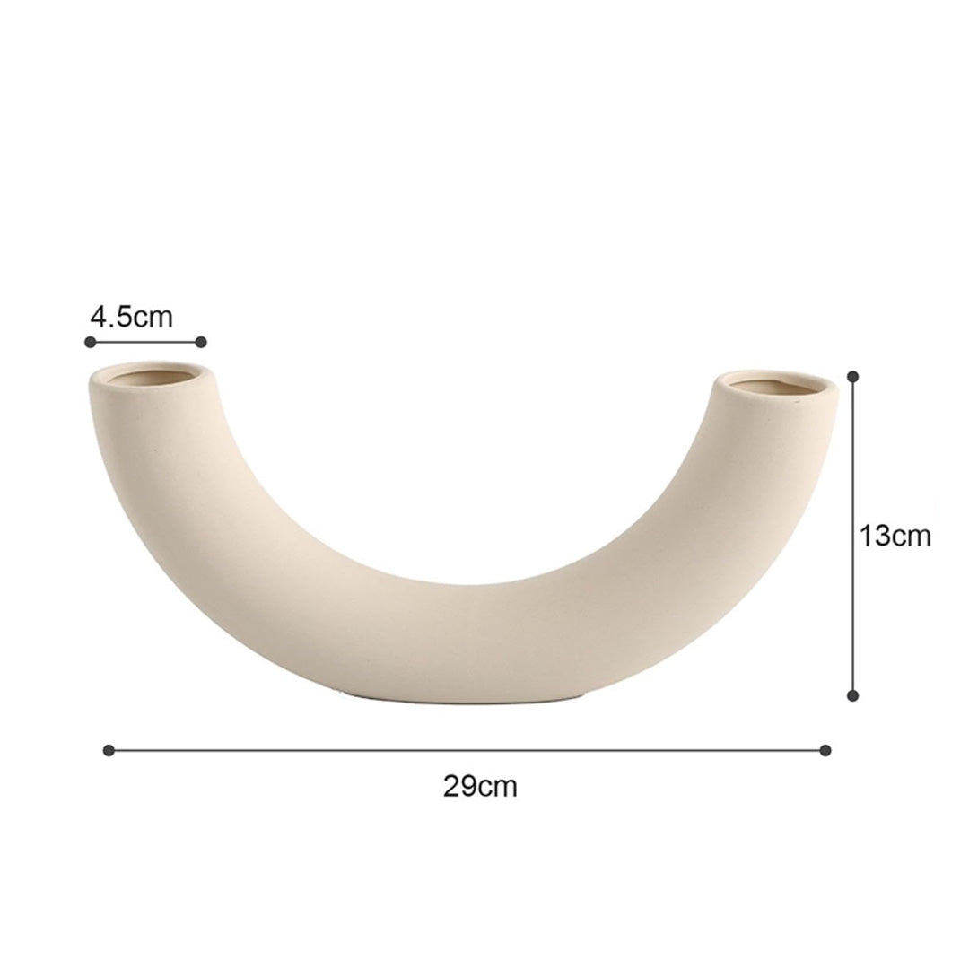 ceramic vase moon shape