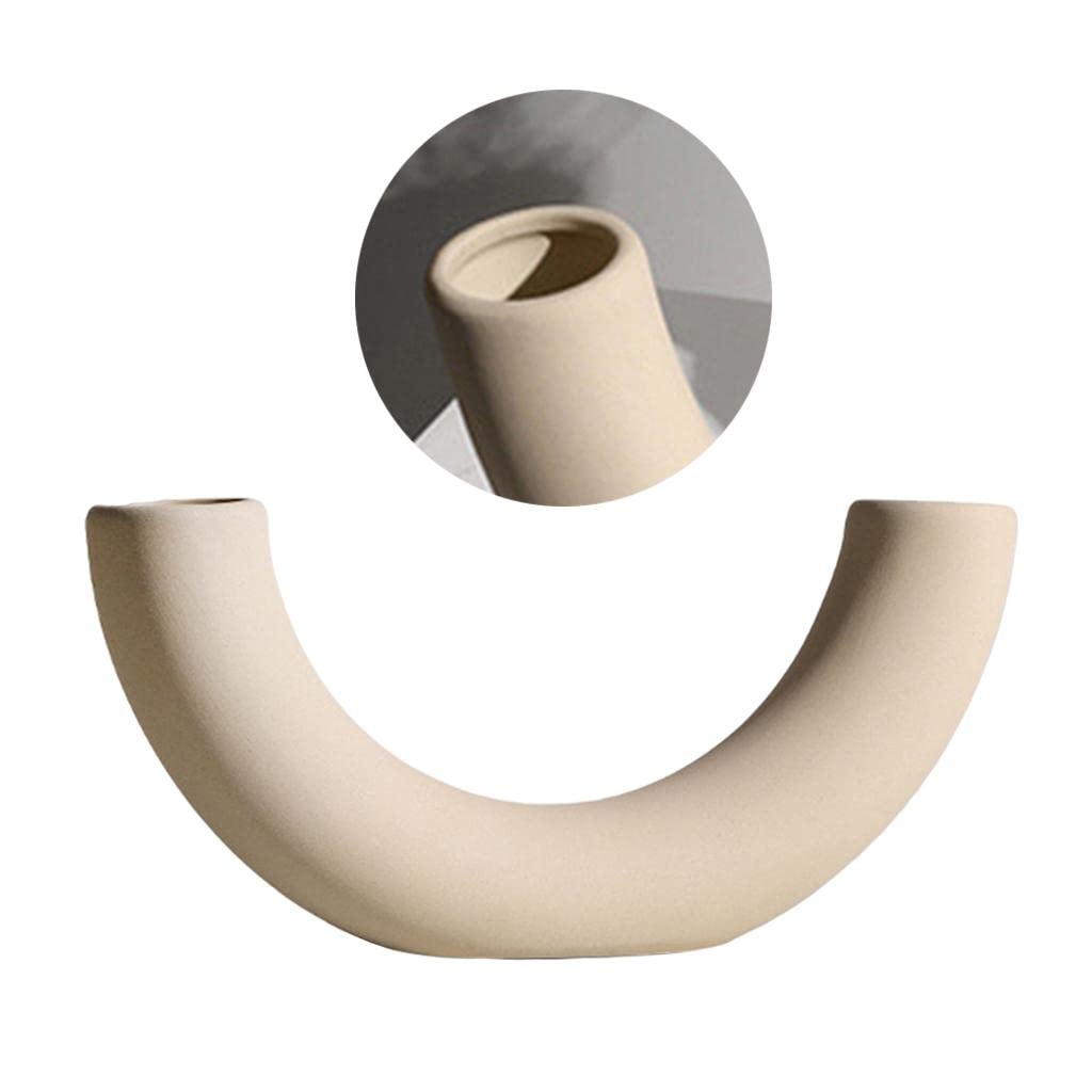 ceramic vase moon shape