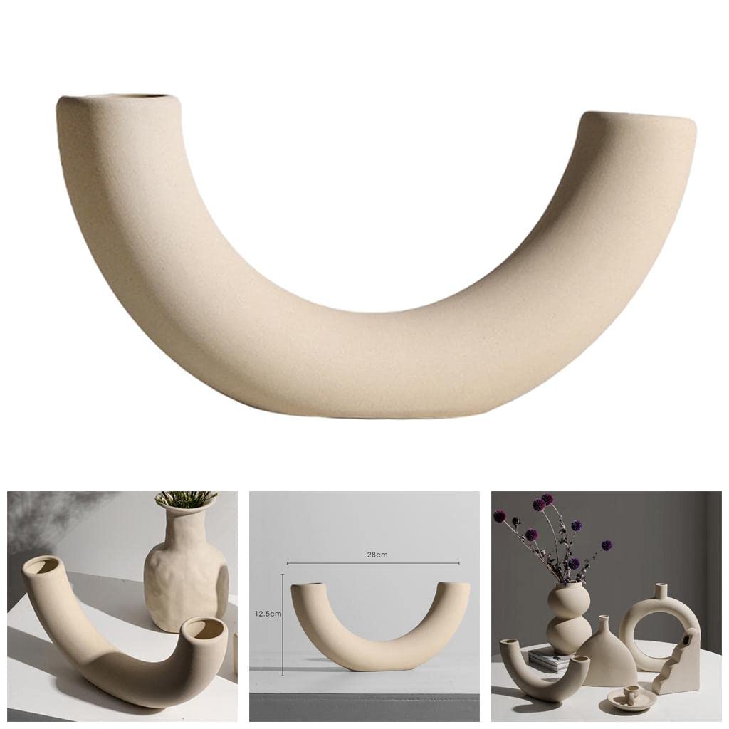 ceramic vase moon shape