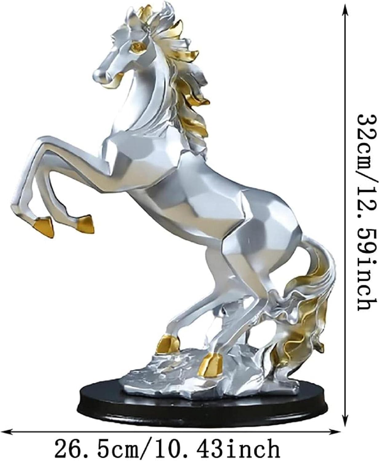 Standing Horse Statue (silver)