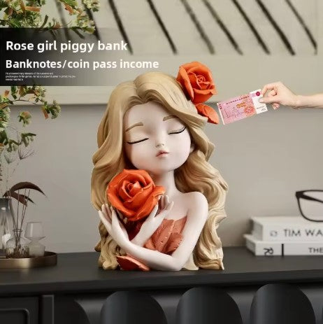 elegant Resin girl figurine(Orange)