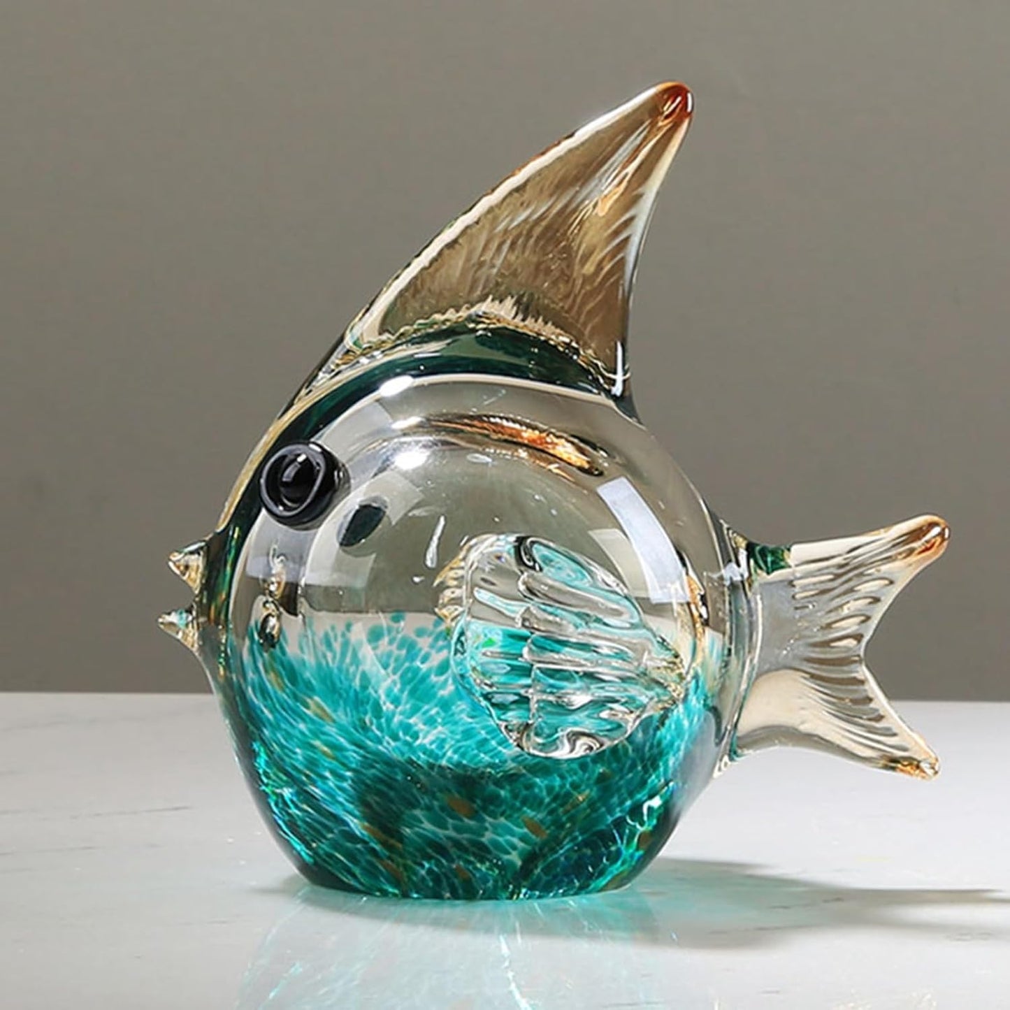 Crystal Glass Couple Fish