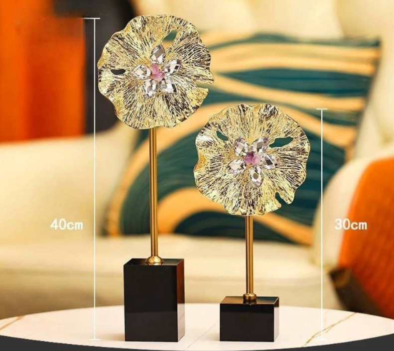 Metal and Crystal Flower (L)