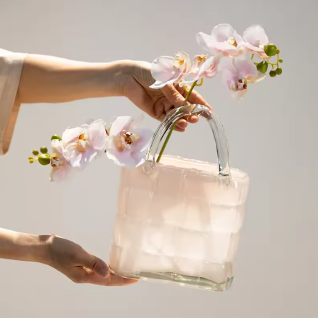 Clear Glass Vase Handbag