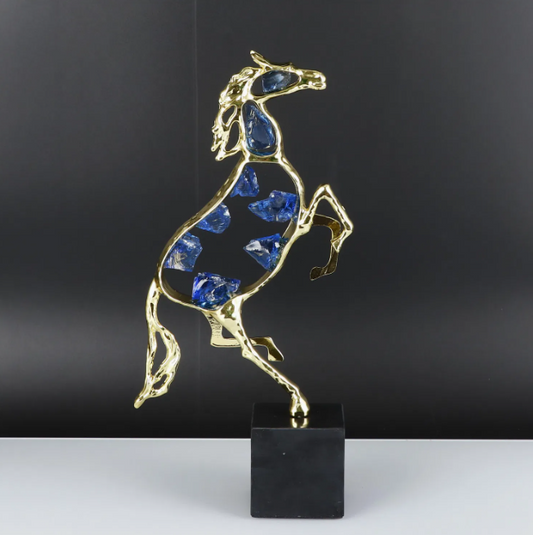 Metal Horse Statue(Blue)