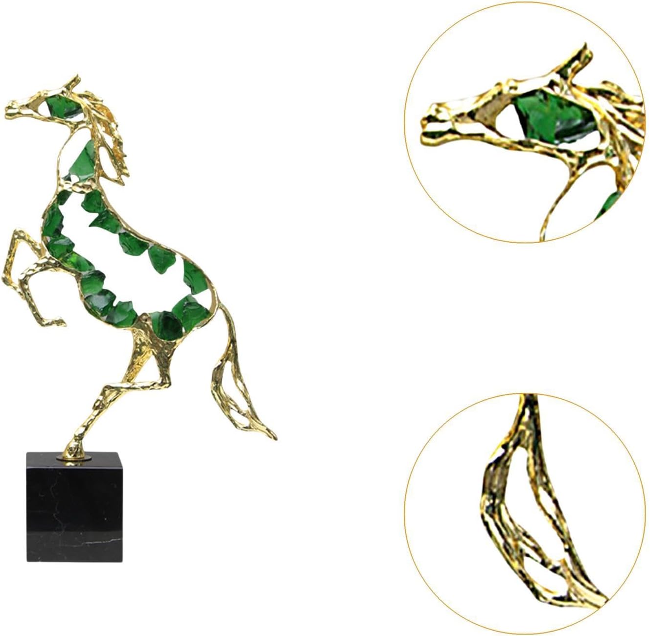 Metal Horse Statue (Green)