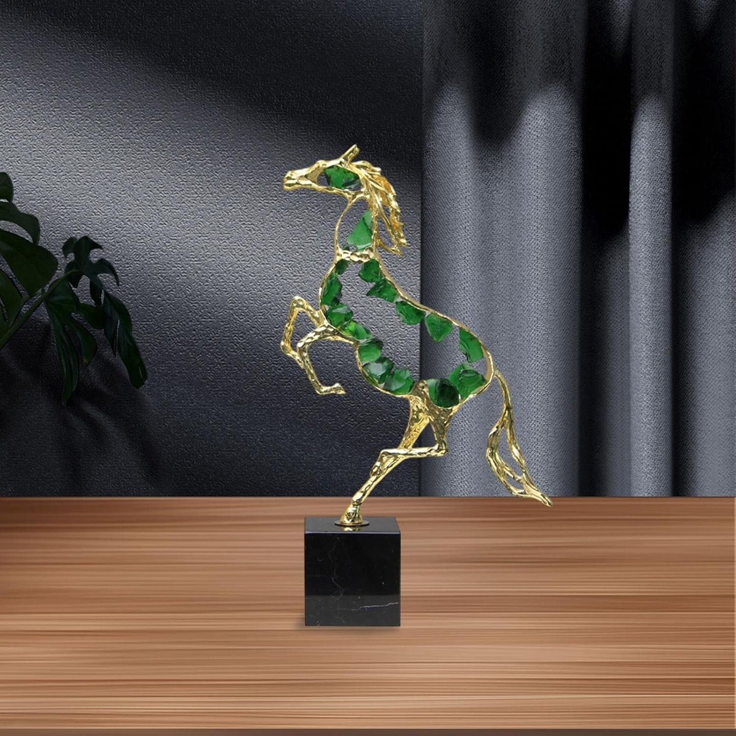 Metal Horse Statue (Green)