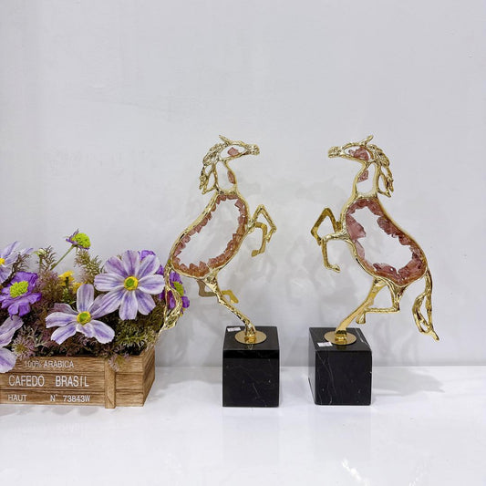 Metal Horse Statue (Purple)