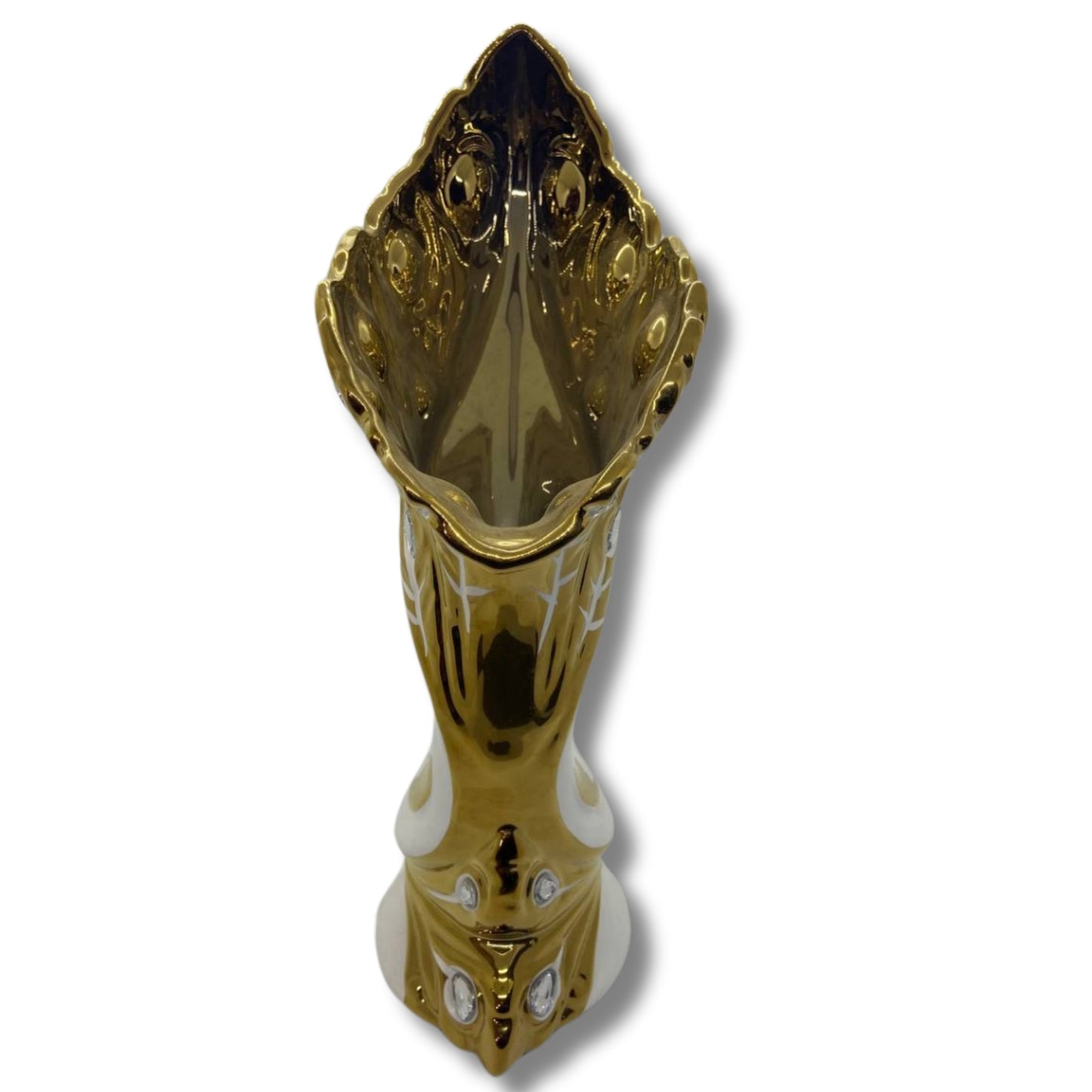 Gold and white Vase