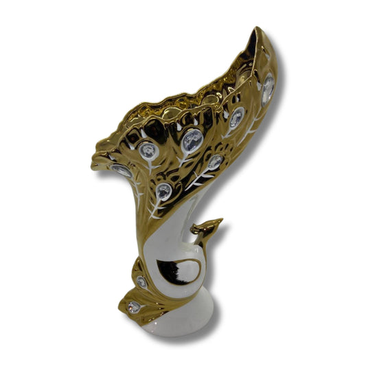 Gold and white Vase