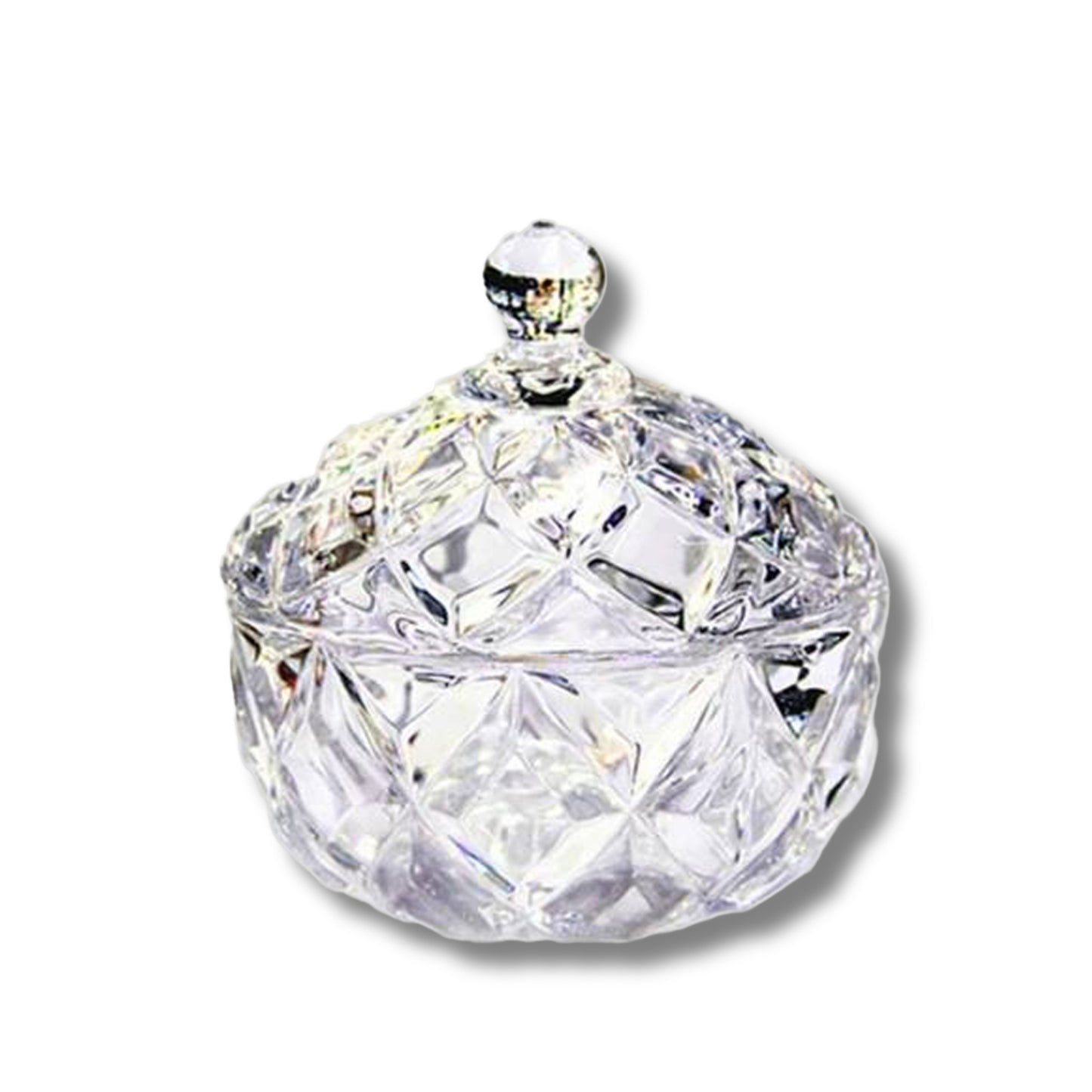 Glass sugar bowl