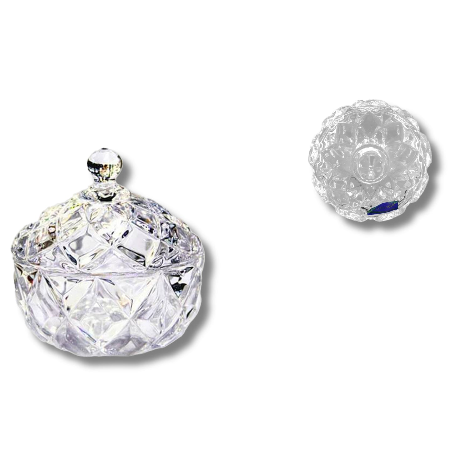 Glass sugar bowl