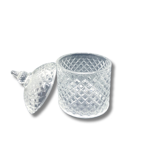 Glass sugar bowl