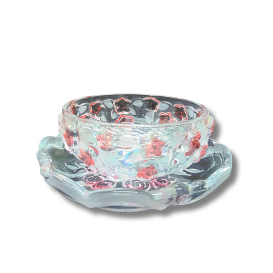 Glass Dessert Bowl With Saucer