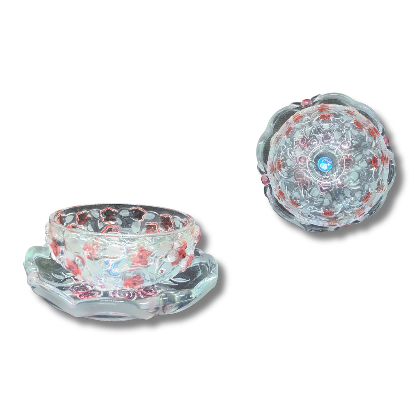 Glass Dessert Bowl With Saucer
