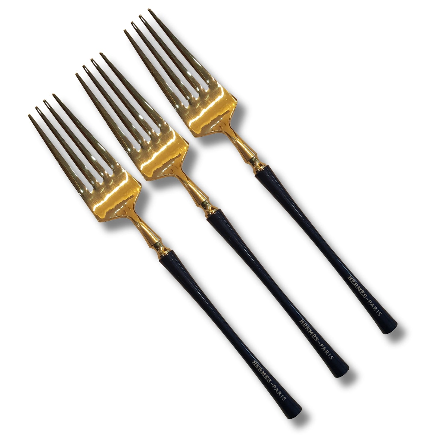 Gold and balck dinner fork